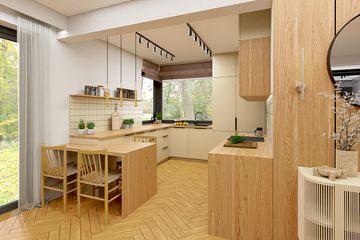 Projekt domu APS 353 wariant 4 - parterowy dom o powierzchni 100 m², dach dwuspadowy - ujęcie 5