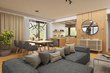 Projekt domu APS 353 wariant 4 - parterowy dom o powierzchni 100 m², dach dwuspadowy - ujęcie 7
