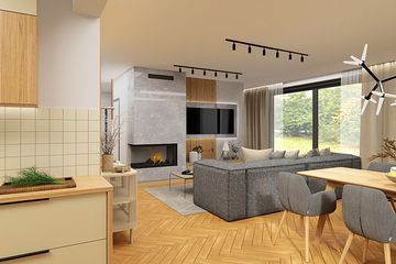 Projekt domu APS 353 wariant 4 - parterowy dom o powierzchni 100 m², dach dwuspadowy - ujęcie 9