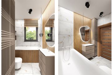 Projekt domu APS 353+G - parterowy dom o powierzchni 100 m², dach dwuspadowy - ujęcie 6