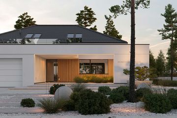 Projekt domu HomeKoncept 158 - parterowy z poddaszem dom o powierzchni 185,30 m², dach wielospadowy - ujęcie 2