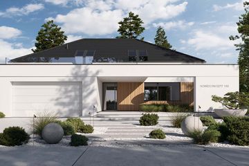 Projekt domu HomeKoncept 158 - parterowy z poddaszem dom o powierzchni 185,30 m², dach wielospadowy - ujęcie 4