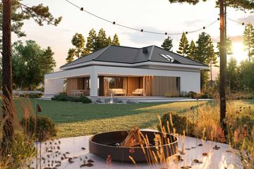 Projekt domu HomeKoncept 158 - parterowy z poddaszem dom o powierzchni 185,30 m², dach wielospadowy - ujęcie 9