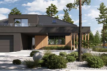 Projekt domu Homekoncept 158 wariant 01 - parterowy z poddaszem dom o powierzchni 185,78 m², dach wielospadowy - ujęcie 4