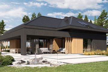 Projekt domu Homekoncept 158 wariant 01 - parterowy z poddaszem dom o powierzchni 185,78 m², dach wielospadowy - ujęcie 9