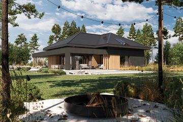 Projekt domu Homekoncept 158 wariant 01 - parterowy z poddaszem dom o powierzchni 185,78 m², dach wielospadowy - ujęcie 10