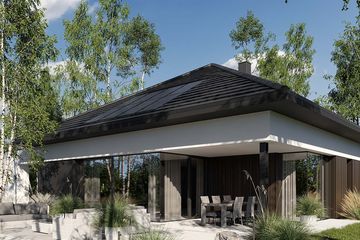 Projekt domu Homekoncept 133 wariant 02 - parterowy dom o powierzchni 140,36 m², dach kopertowy - ujęcie 10