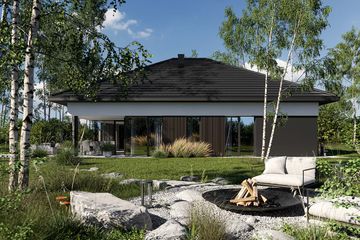 Projekt domu Homekoncept 133 wariant 02 - parterowy dom o powierzchni 140,36 m², dach kopertowy - ujęcie 16