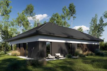 Projekt domu Homekoncept 133 wariant 02 - parterowy dom o powierzchni 140,36 m², dach kopertowy - ujęcie 19