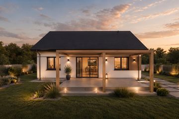Projekt domu Aria - parterowy dom o powierzchni 78,14 m², dach dwuspadowy - ujęcie 5