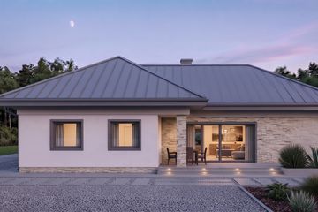 Projekt domu Gaya - parterowy dom o powierzchni 133,31 m², dach wielospadowy - ujęcie 2
