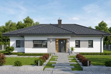 Projekt domu Gaya - parterowy dom o powierzchni 133,31 m², dach wielospadowy - ujęcie 5