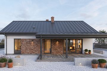 Projekt domu Grabowiec - parterowy dom o powierzchni 92,27 m², dach dwuspadowy - ujęcie 4