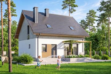 Projekt domu Tamarillo 9 - parterowy z poddaszem dom o powierzchni 98,99 m², dach dwuspadowy - ujęcie 4