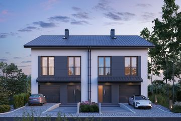 Projekt domu Iryda Beta Duolit (1990) - z pełnym piętrem dom o powierzchni 231,60 m², dach dwuspadowy - ujęcie 3