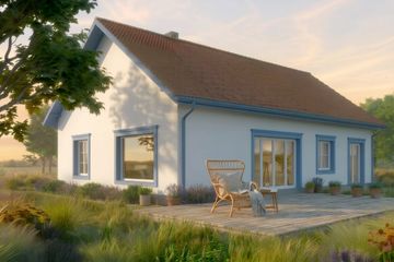 Projekt domu eko Typowy 84 - parterowy z poddaszem dom o powierzchni 220,35 m², dach dwuspadowy - ujęcie 5