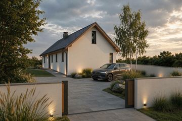 Projekt domu eko Typowy 85 - parterowy dom o powierzchni 109,04 m², dach dwuspadowy - ujęcie 4