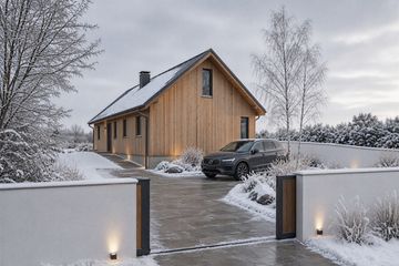 Projekt domu eko Typowy 85 - parterowy dom o powierzchni 109,04 m², dach dwuspadowy - ujęcie 7