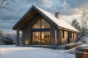 Projekt domu eko Typowy 85 - parterowy dom o powierzchni 109,04 m², dach dwuspadowy - ujęcie 8