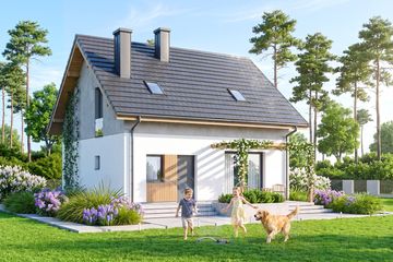 Projekt domu Tamarillo 9 mini - parterowy z poddaszem dom o powierzchni 89,92 m², dach dwuspadowy - ujęcie 4
