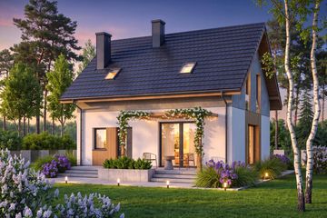Projekt domu Tamarillo 9 mini - parterowy z poddaszem dom o powierzchni 89,92 m², dach dwuspadowy - ujęcie 6