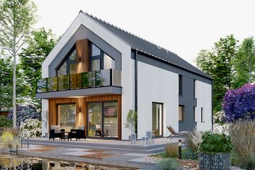 Projekt domu APS 358 ECO - parterowy z poddaszem dom o powierzchni 147 m², dach dwuspadowy - ujęcie 4