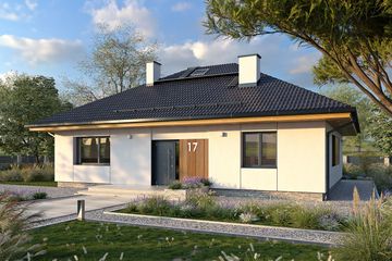 Projekt domu Kiwi 7 - parterowy dom o powierzchni 99,25 m², dach kopertowy - ujęcie 2