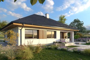 Projekt domu Kiwi 7 - parterowy dom o powierzchni 99,25 m², dach kopertowy - ujęcie 5