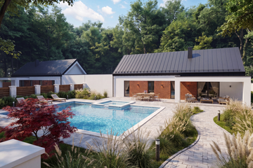 Projekt domu Ka307 - parterowy dom o powierzchni 193,58 m², dach dwuspadowy - ujęcie 4