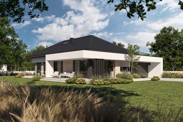 Projekt domu HomeKoncept 145 G2 - parterowy dom o powierzchni 115,49 m², dach kopertowy - ujęcie 5
