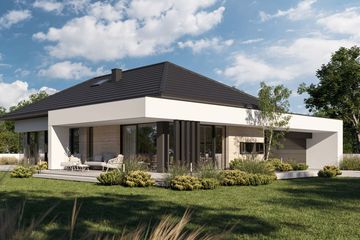 Projekt domu HomeKoncept 145 G2 - parterowy dom o powierzchni 115,49 m², dach kopertowy - ujęcie 6