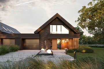 Projekt domu HomeKoncept 166 G1 B - parterowy z poddaszem dom o powierzchni 128,57 m², dach dwuspadowy - ujęcie 2