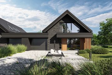 Projekt domu HomeKoncept 166 G1 B - parterowy z poddaszem dom o powierzchni 128,57 m², dach dwuspadowy - ujęcie 3
