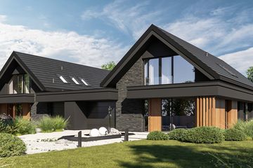 Projekt domu HomeKoncept 166 G1 B - parterowy z poddaszem dom o powierzchni 128,57 m², dach dwuspadowy - ujęcie 5