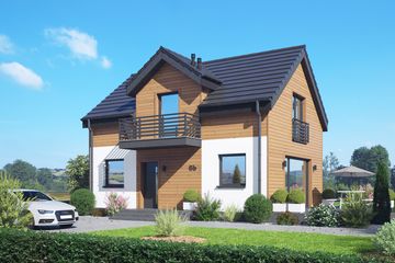 Projekt domu Hebdowice aa 70 - parterowy z poddaszem dom o powierzchni 83,84 m², dach dwuspadowy - ujęcie 3