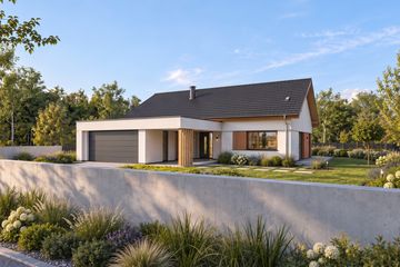 Projekt domu Luna 2G - parterowy dom o powierzchni 166,34 m², dach dwuspadowy - ujęcie 6