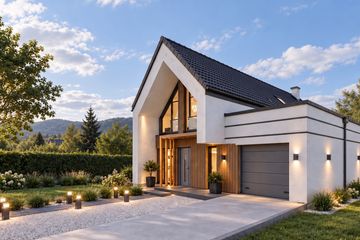 Projekt domu Grala - parterowy z poddaszem dom o powierzchni 168,34 m², dach dwuspadowy - ujęcie 4