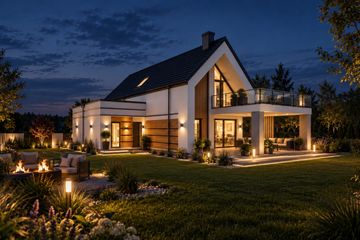 Projekt domu Grala - parterowy z poddaszem dom o powierzchni 168,34 m², dach dwuspadowy - ujęcie 5