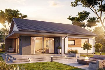 Projekt domu Krajobrazy 134 - parterowy dom o powierzchni 99,02 m², dach dwuspadowy - ujęcie 2