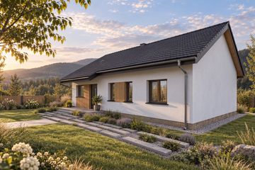 Projekt domu Mila - parterowy dom o powierzchni 92,89 m², dach dwuspadowy - ujęcie 6