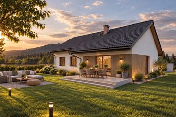 Projekt domu Mila - parterowy dom o powierzchni 92,89 m², dach dwuspadowy - ujęcie 4