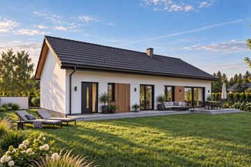 Projekt domu Scala - parterowy dom o powierzchni 153,64 m², dach dwuspadowy - ujęcie 2