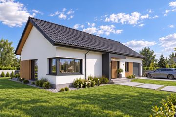 Projekt domu Scala - parterowy dom o powierzchni 153,64 m², dach dwuspadowy - ujęcie 3