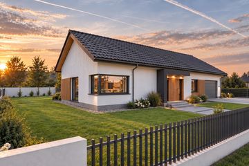 Projekt domu Scala - parterowy dom o powierzchni 153,64 m², dach dwuspadowy - ujęcie 4