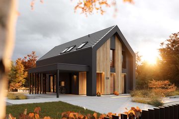 Projekt domu HomeKoncept 139 - parterowy z poddaszem dom o powierzchni 105,77 m², dach dwuspadowy - ujęcie 6