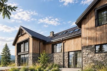 Projekt domu FarmHouse One Residence - parterowy z poddaszem dom o powierzchni 328,36 m², dach wielospadowy - ujęcie 4