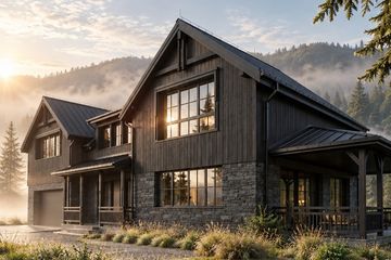 Projekt domu FarmHouse One Residence - parterowy z poddaszem dom o powierzchni 328,36 m², dach wielospadowy - ujęcie 5