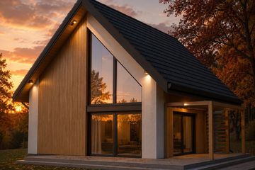Projekt domu D464 - parterowy z poddaszem dom o powierzchni 87,08 m², dach dwuspadowy - ujęcie 4