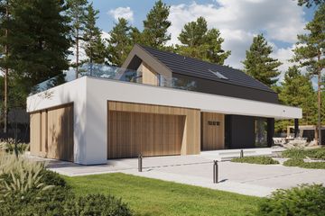 Projekt domu NewHouse 753 G2 w2 - parterowy z poddaszem dom o powierzchni 102,49 m², dach dwuspadowy - ujęcie 4