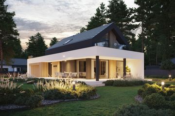 Projekt domu NewHouse 753 G2 w2 - parterowy z poddaszem dom o powierzchni 102,49 m², dach dwuspadowy - ujęcie 11